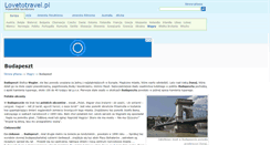 Desktop Screenshot of budapeszt.lovetotravel.pl